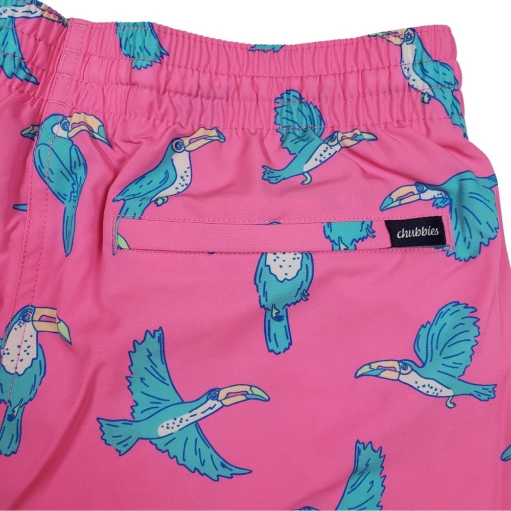 Chubbies Men’s Swim Trunks, Size XL “Toucan Do It” Style - Picture 3 of 8